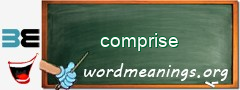 WordMeaning blackboard for comprise